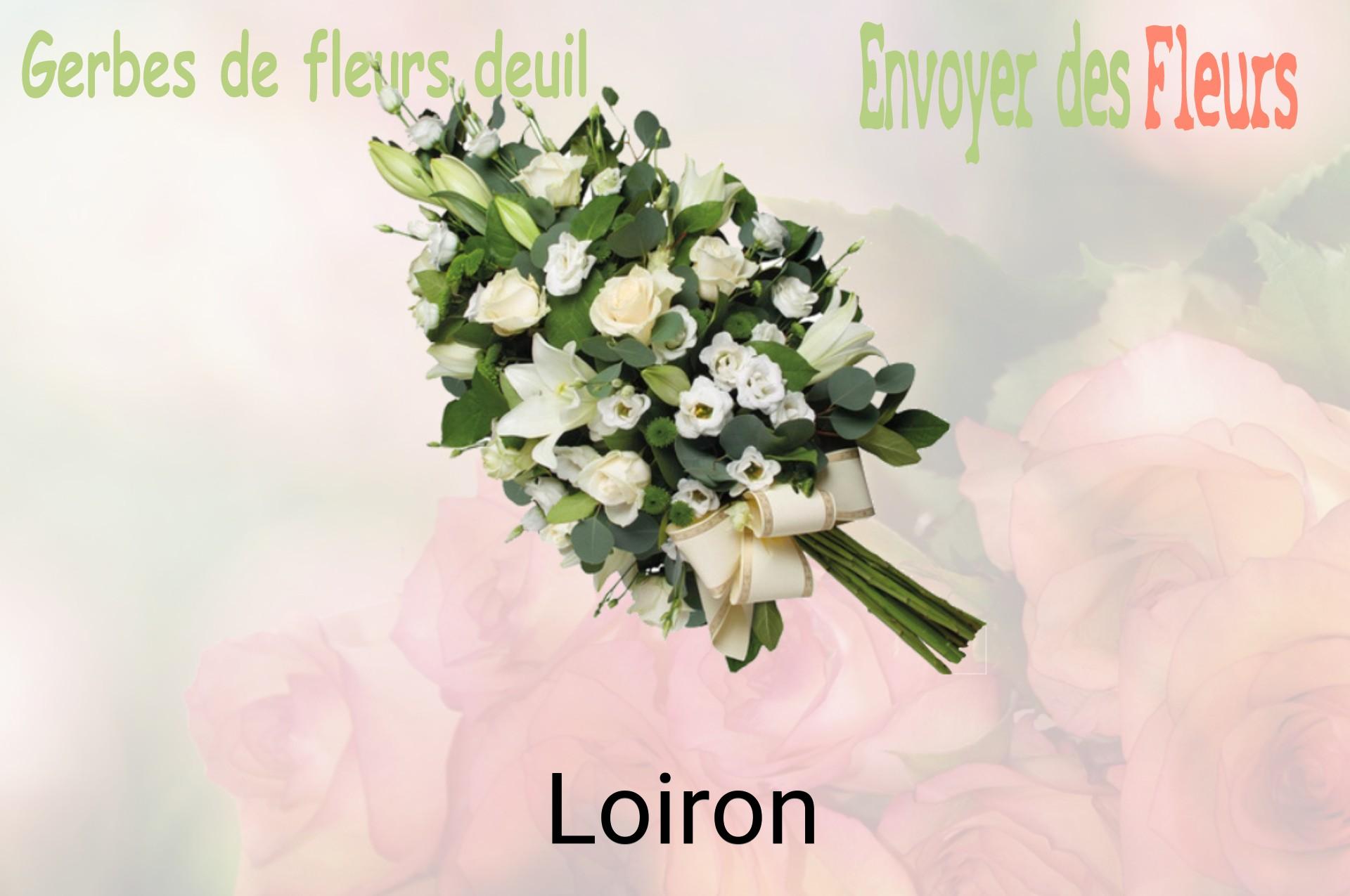 Gerbe de fleurs de deuil livrée à Loiron